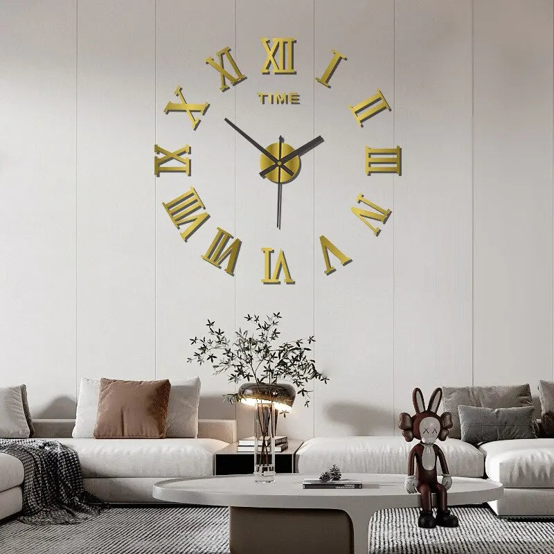 3D Acrylic Digital Wall Clock Roman Numerals