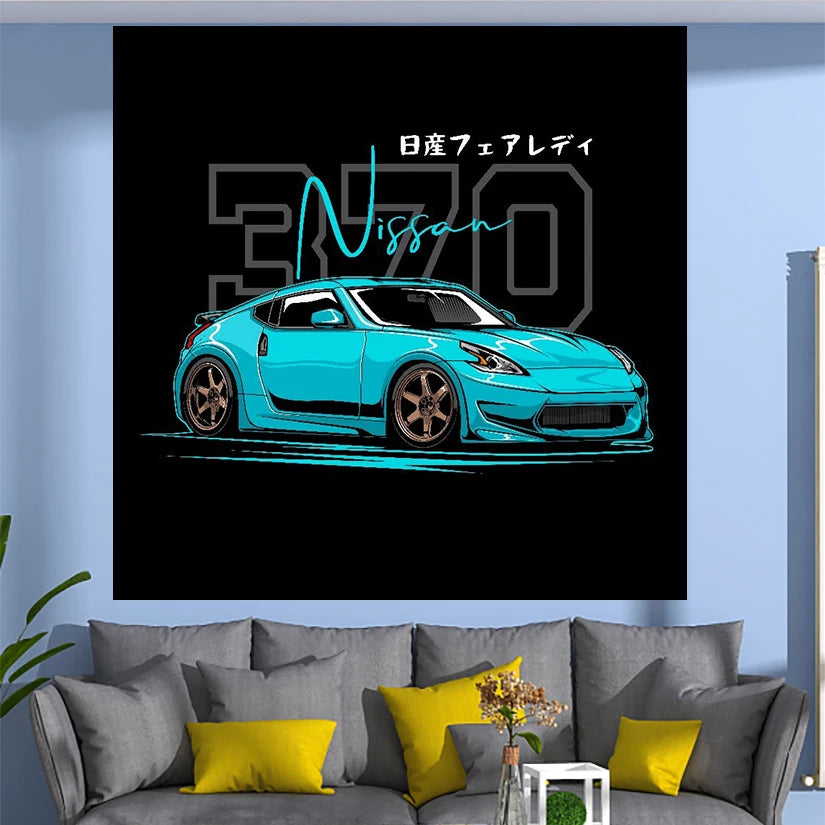 Jdm Racing Tapestry