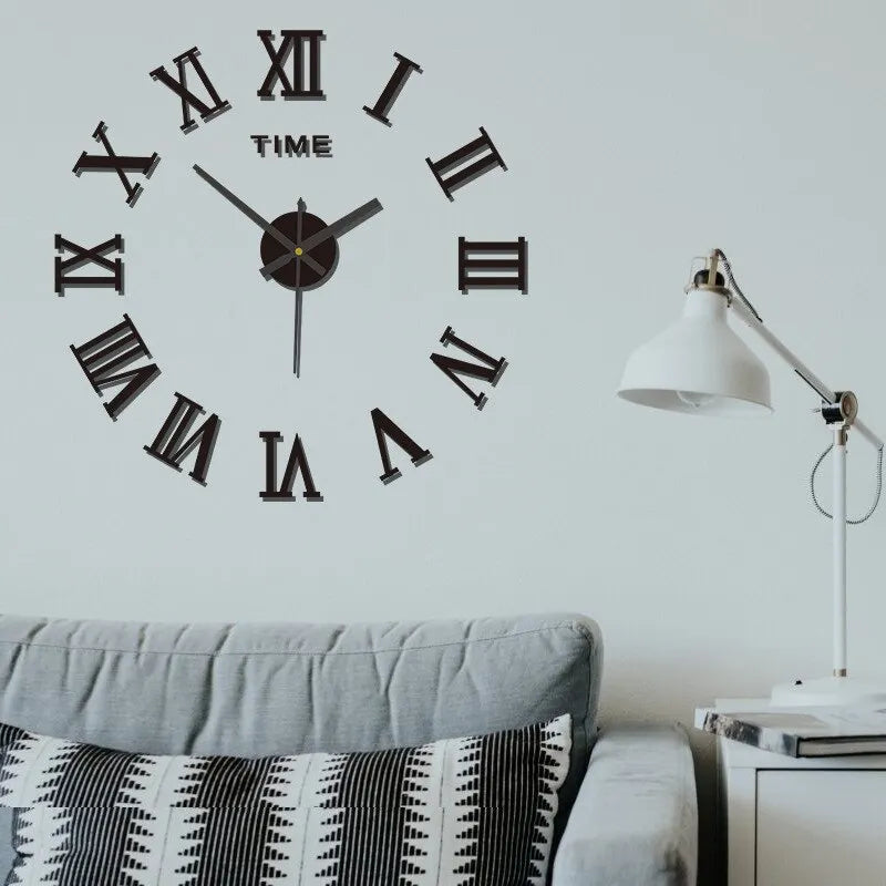 3D Acrylic Digital Wall Clock Roman Numerals