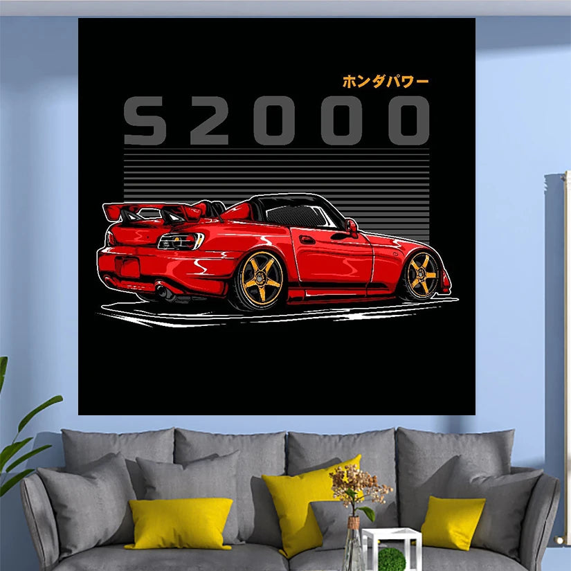Jdm Racing Tapestry