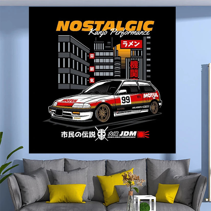 Jdm Racing Tapestry