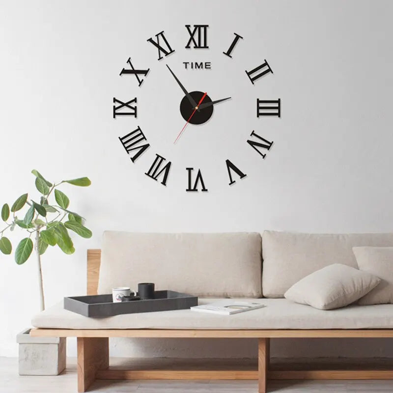 3D Acrylic Digital Wall Clock Roman Numerals