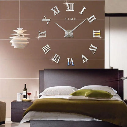 3D Acrylic Digital Wall Clock Roman Numerals