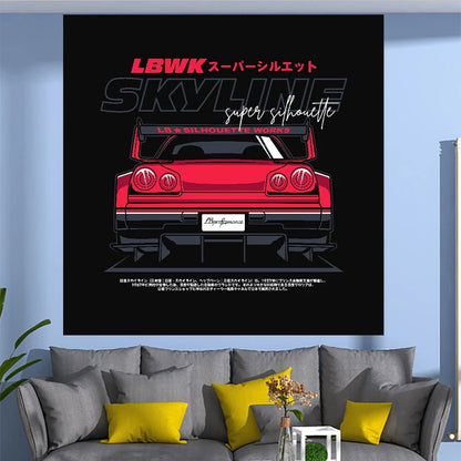 Jdm Racing Tapestry