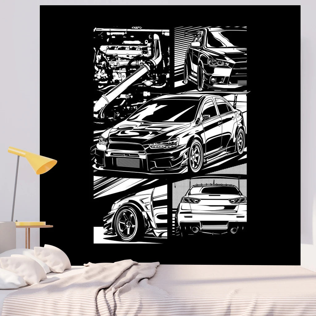 Jdm Car Tapestry