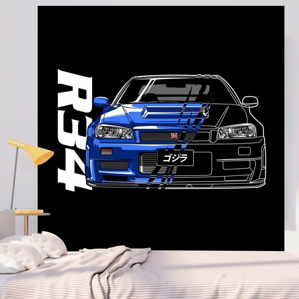 Jdm Car Tapestry