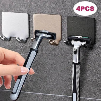 4PCS Bathroom Razor Holder Storage Hook