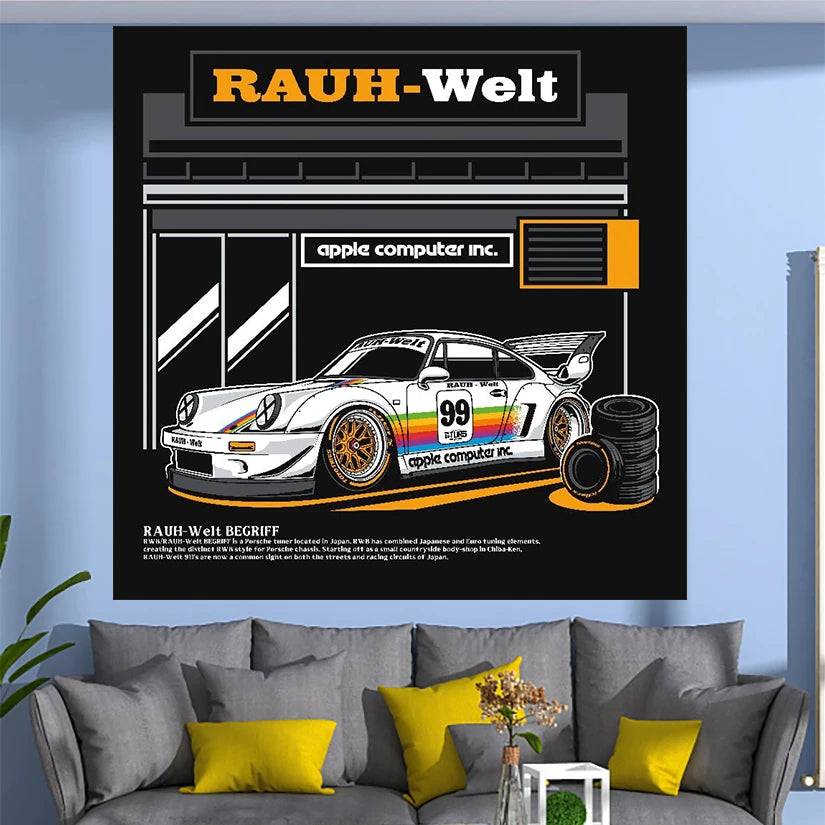 Jdm Racing Tapestry