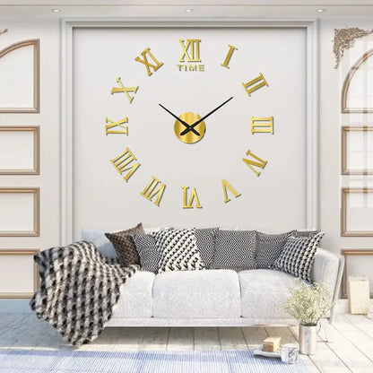 3D Acrylic Digital Wall Clock Roman Numerals