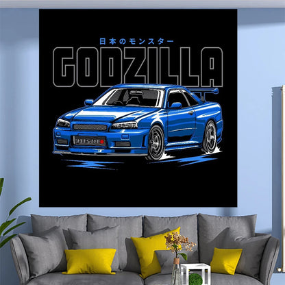Jdm Racing Tapestry