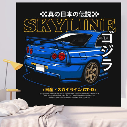 Jdm Racing Tapestry