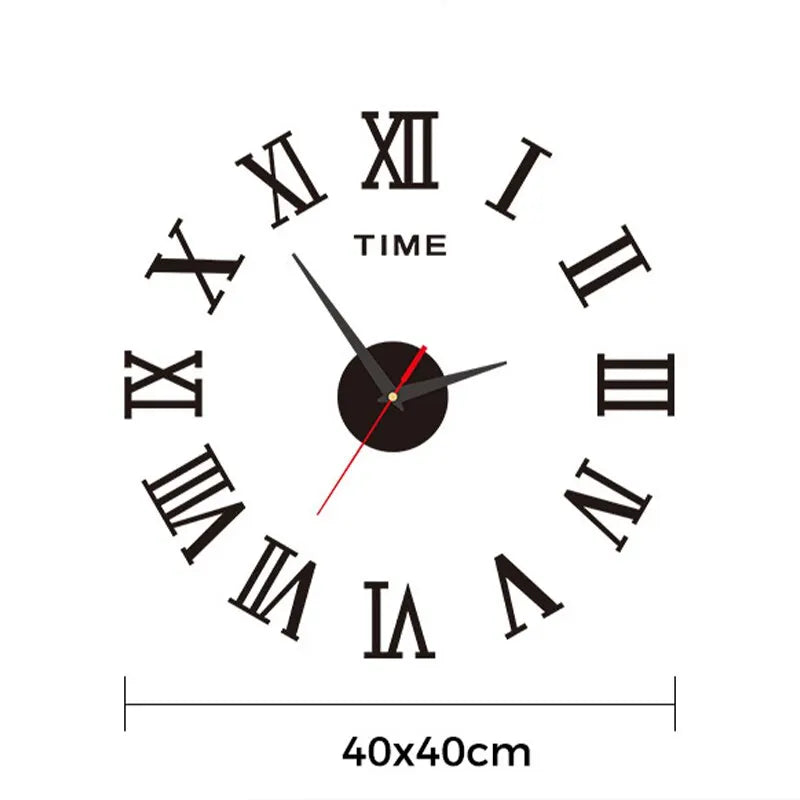 3D Acrylic Digital Wall Clock Roman Numerals