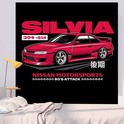 Jdm Racing Tapestry