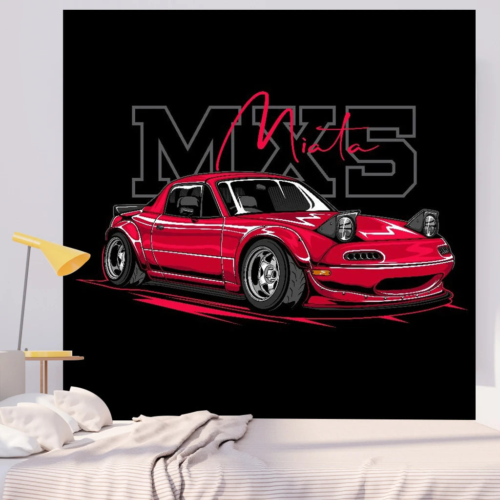 Jdm Racing Tapestry