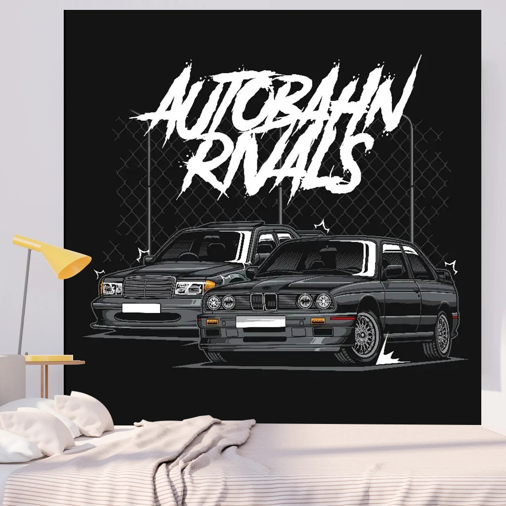 Jdm Racing Tapestry